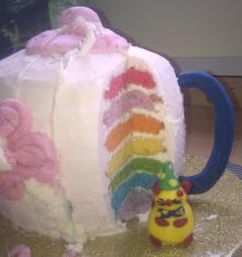 Rainbow Teapot Cake